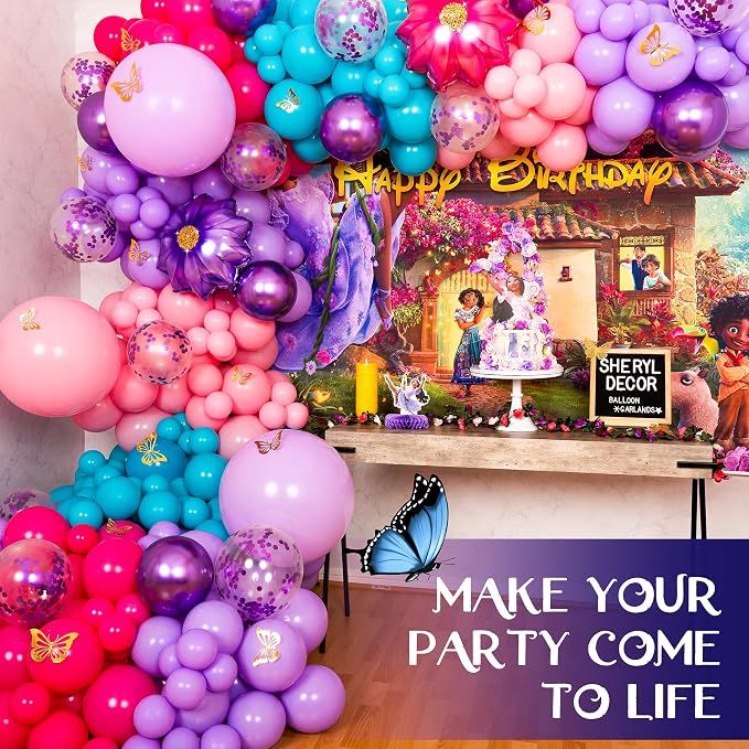 ALL-IN-1 Purple Blue Pink Balloon Arch Kit - Image 6
