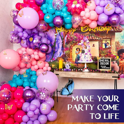 ALL-IN-1 Purple Blue Pink Balloon Arch Kit - Image 6