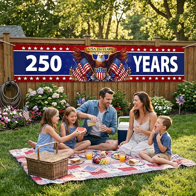 250th Anniversary Eagle Banner 2x10ft - Image 7