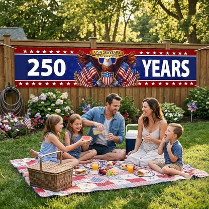 250th Anniversary Eagle Banner 2x10ft - Image 7