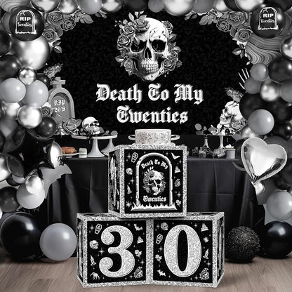 Death to My 20s 30th Birthday Balloon Boxes, Paper and Plastic, Includes 3 Pcs - Image 7