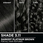 Garnier Hair Color Olia Ammonia-Free Brilliant Color Oil-Rich Permanent Hair Dye, 3.11 Darkest Platinum Brown, 1 Count (Packaging May Vary)