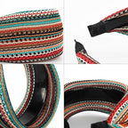 DORIS&JACKY Fashion 2.5 Inch Wide Lace Headbands Elastic Hairbands With Teeth Headwear Accessories For Women And Girls (Pattern 4-5PCS)