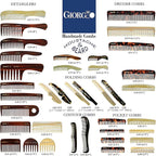 Giorgio G41 FineTooth and WideTooth Pocket Comb - Hair Styling Comb for Men and Women, Handmade Beard Combs for Men, Barber Combs, for Grooming,Saw Cut and Polished (Ivory)