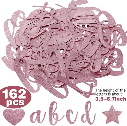 TaoBary 167 Pcs DIY Banner Kit Happy Birthday Glitter Banner Customizable - Image 4