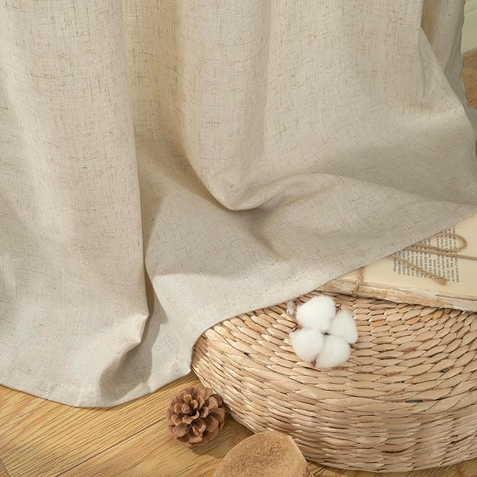 YoungsTex Burlap Linen Curtains 80 Inches Length - Image 7