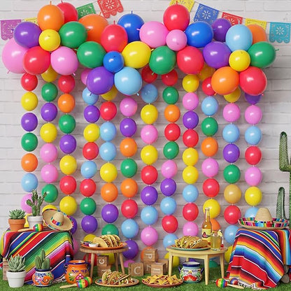 100 Pcs Link Balloon Quick Linking Latex Connected Balloons Linkable by Meanplan
