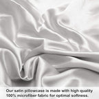 NTBAY Satin Body Pillowcase for Hair and Skin, Luxurious and Silky Pillow case with Envelope Closure, 20x54 Inches, Silver Grey
