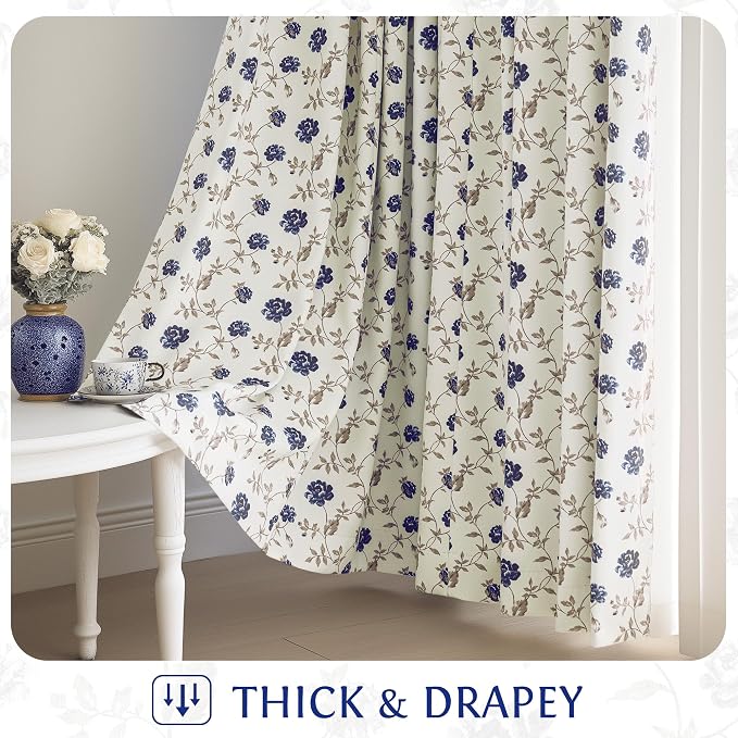 Beauoop Floral 100% Blackout Curtains - Image 5