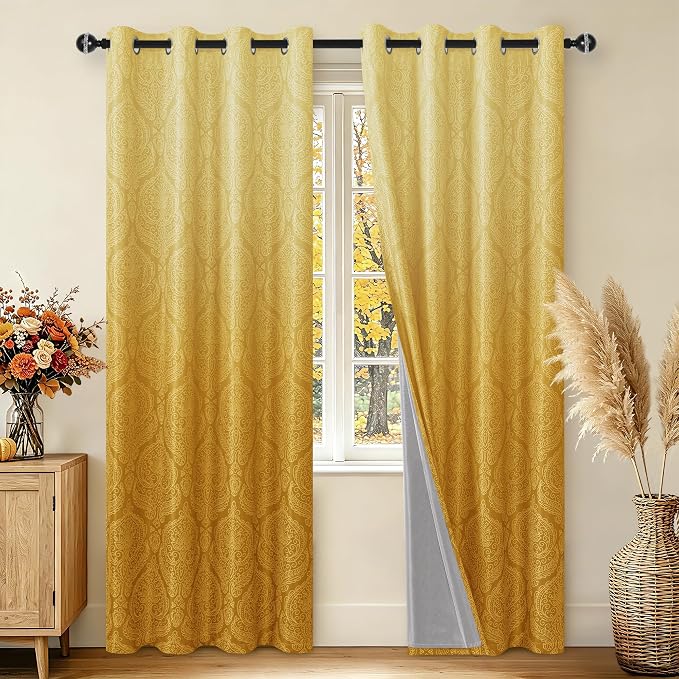 DWCN 100% Blackout Curtains for Bedroom 84 Inch by DWCN
