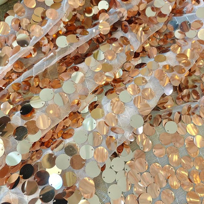 Rose Gold Sequin Backdrop, 9x10 Feet, 18MM Large Sequin, 1 Panel | Shimmer - Image 6