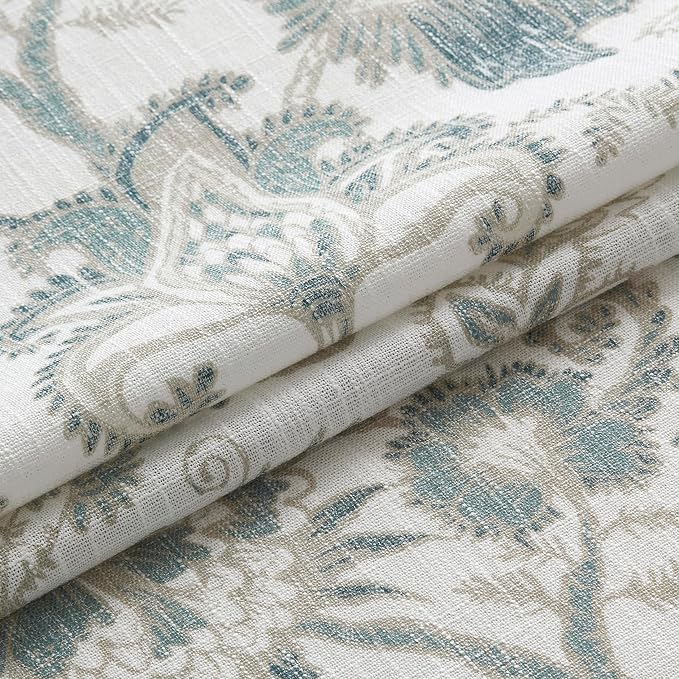 Kayne Studio Blue Grey Floral Botanical Rod Pocket Light Filtering Curtains | - Image 5