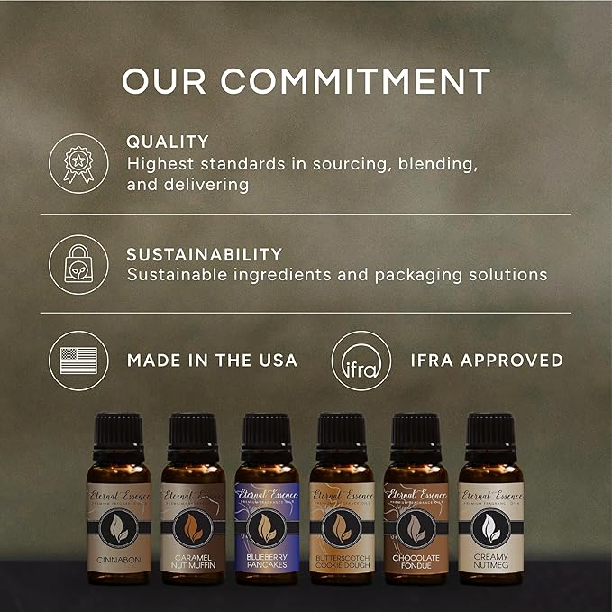 Eternal Essence Oils Mysterious Set of 6 Premium Fragrance Oils - Coconut Lime Verbena, Cabernet & Neroli, Dragons Blood, Wild Watermelon, Monkey Farts, and Black Oak Currant Scented Oils - 10ML
