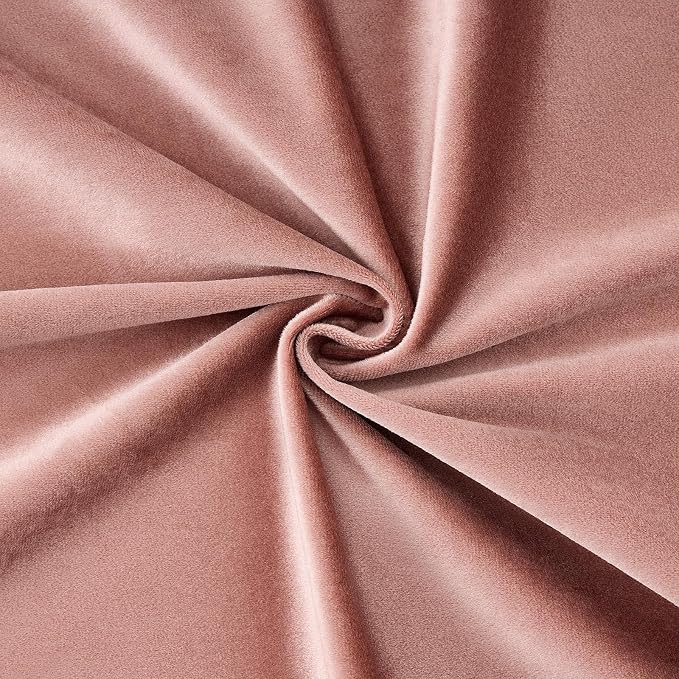 BULBUL Velvet Dusty Pink Blackout Curtains 120 inch Length - Image 8