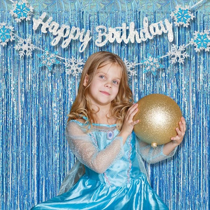 BRAVESHINE Light Blue Streamers Party Backdrop - Image 3