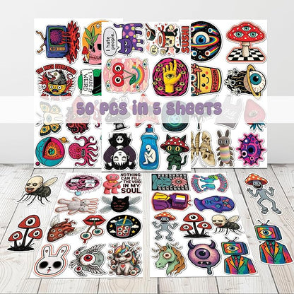 50 Pcs Weird Core Stickers Weird Sticker - Image 2