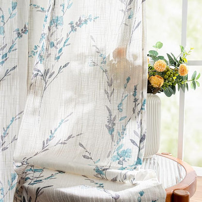 MYSKY HOME Linen Sheer Curtains 84 inches Long - Image 7