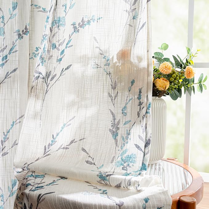 MYSKY HOME Sheer Curtains 54 Inch Length - Image 6