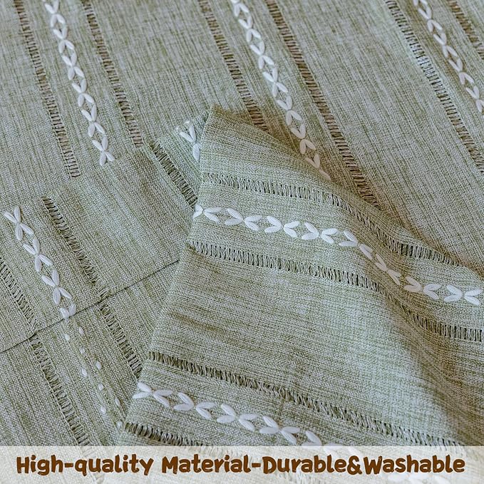 Sutuo Home Boho Curtains for Bedroom Living Room Kitchen, Semi-Blackout French - Image 6