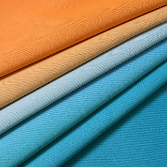 Yakamok Ombre Orange and Blue Curtains - Image 7
