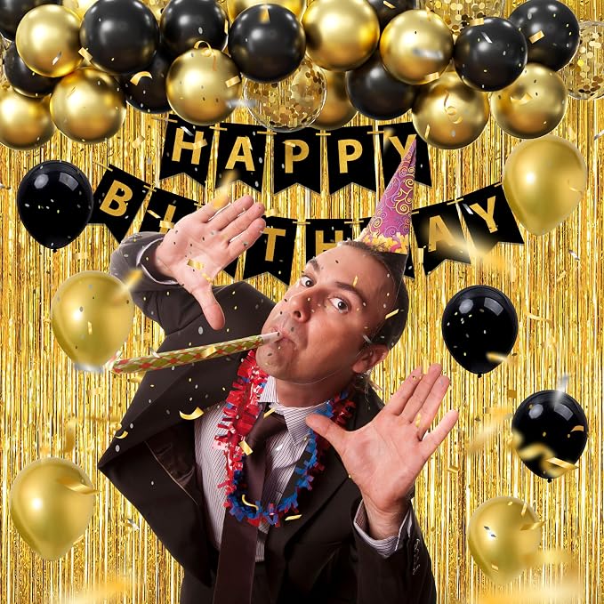 Gold Birthday Party Decorations Kit - Image 7