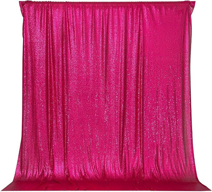 PartyDelight Hot Pink Sequin Backdrop Curtains 6x8ft | Sparkly 3mm sequins by PartyDelight