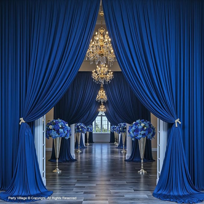 10ft×12ft Royal Blue Backdrop Curtain - Image 3