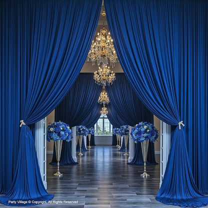 10ft×12ft Royal Blue Backdrop Curtain - Image 3