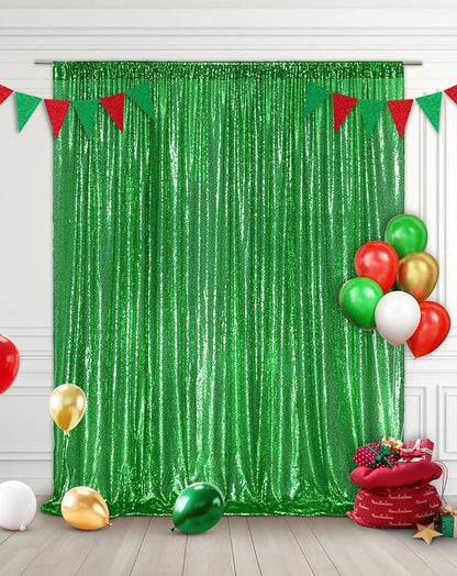 Eternal Beauty Green 3mm Sequin Backdrop 10x10 Ft - Image 2