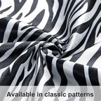 NTBAY 2 Pack Satin King Pillowcases for Hair and Skin, Luxurious and Silky Zebra Printed Pillow Cases with Envelope Closure, 20x36 Inches, Black and White