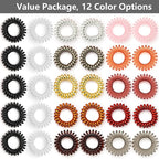 20 Pcs Spiral No Crease Coil Phone Cord Hair Ties for Thick Hair - Women Ponytail Holder Elastics