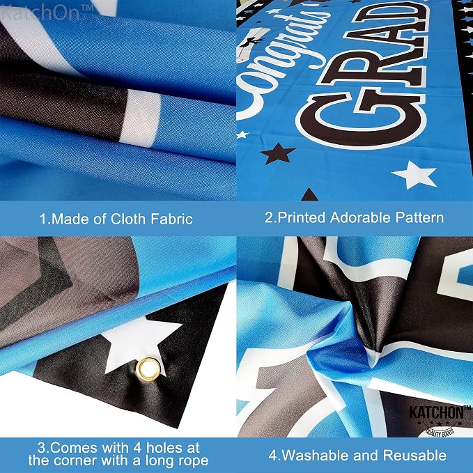 KatchOn Congrats Grad Banner 72x44 Inch | Graduation Banner, Congratulations - Image 5