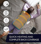 GENIANI XL Electric Heating Pad for Back Pain & Cramps Relief, Electric Throw, Christmas Gifts for Women, Auto Shut Off, Machine Washable, Heat Pad for Neck & Shoulder (12"x24" Viridian Green)