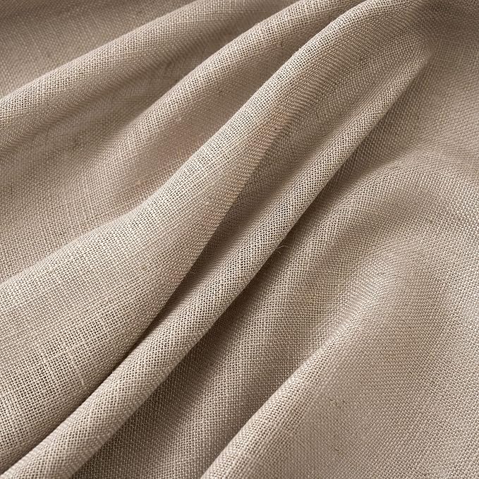 MIULEE Taupe Linen Curtains 52x90 Inch Long - Image 4