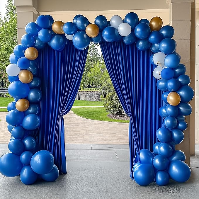 Royal Blue Backdrop Curtain for Parties Backdrop Drapes 10x8FT | Wrinkle Free - Image 6
