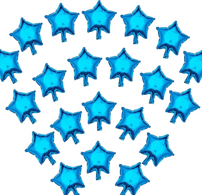 50pcs 5 Inch Blue Star Balloons by MEPDNGN