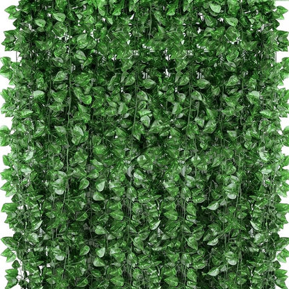 360 Feet 48 Pack Fake Greenery Hanging Garland, Ivy Leaf Plants, Vine Leaves by ZYIGYI