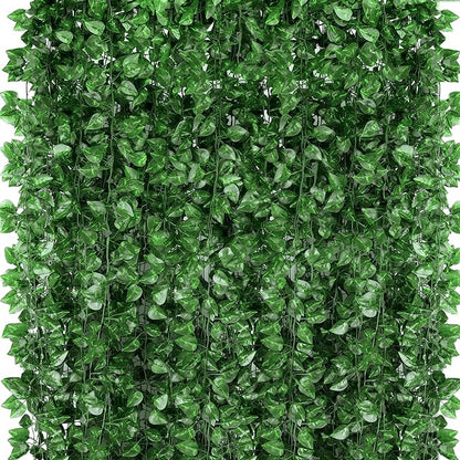 720 Feet 96 Pack Fake Greenery Hanging Garland, Ivy Leaf Plants, Vine Leaves by ZYIGYI