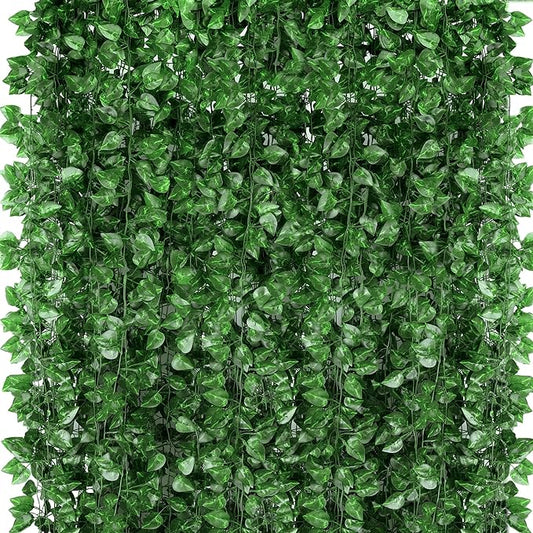 720 Feet 96 Pack Fake Greenery Hanging Garland, Ivy Leaf Plants, Vine Leaves by ZYIGYI