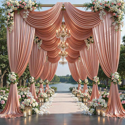 40x10ft Rose Gold Glitter Backdrop Curtain - Image 3