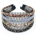 Fashion Hair Accessories Teeth Comb Hair Hoop Bands Soft Comfy Non-slip Headbands for Women (4 colors)