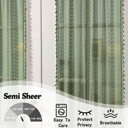 Sutuo Home Green Door Curtains 2 Panels - Image 6
