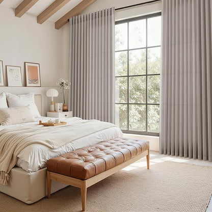 Stone Grey Linen Curtains 90 Inches Long - Image 7
