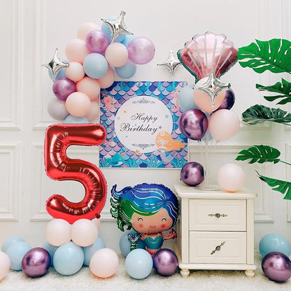 40 inch Number Balloon 0-9 Red Large Number 5 Balloons, Digital Balloons - Image 4