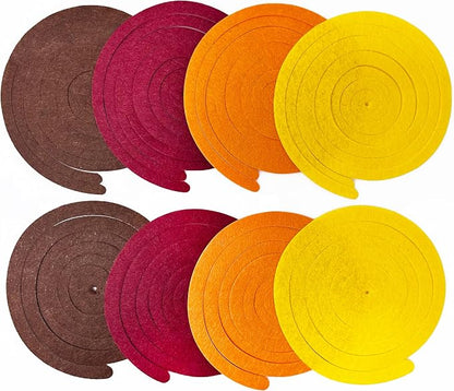 36 Pcs Fall Hanging Swirl Decorations Brown Burgundy Orange Yellow Felt Swirl - Image 4