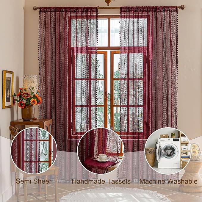 Sutuo Home Boho Curtains 2 Panels - Image 8