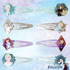 Disney Frozen Kids Hair Clips for Girls Snap Clips 8 Pack Multi Color Ages 3+