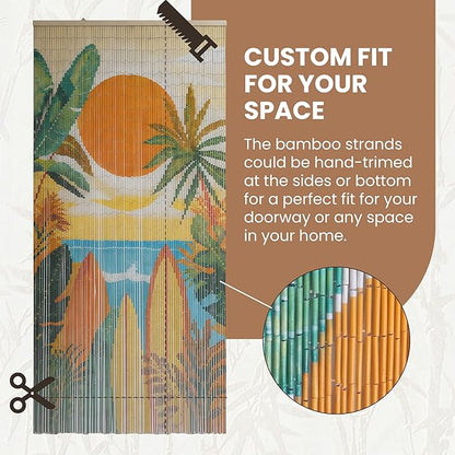 Summer Vibe Beaded Bamboo Curtain - Image 4