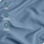 Bare Home Microfiber Pillow Cases - King 20x36 - Cooling Pillowcases - Double Brushed - Easy Care - Envelope Closure (King Pillowcase Set of 2, Coronet Blue)