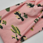 Soft Stretchy Headband, 3-in-1 Versatile Twist Style, One-Piece (Pink Cactus, Adult)